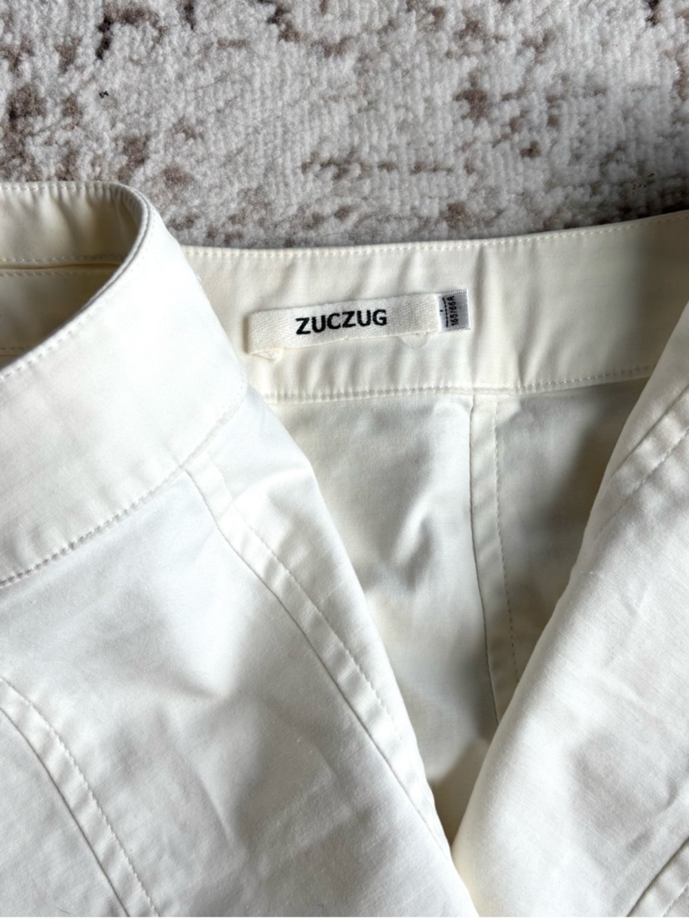Zuczug Cream Wrap Mini Skirt - Clean A-Line Panel Design - Picture 10 of 10